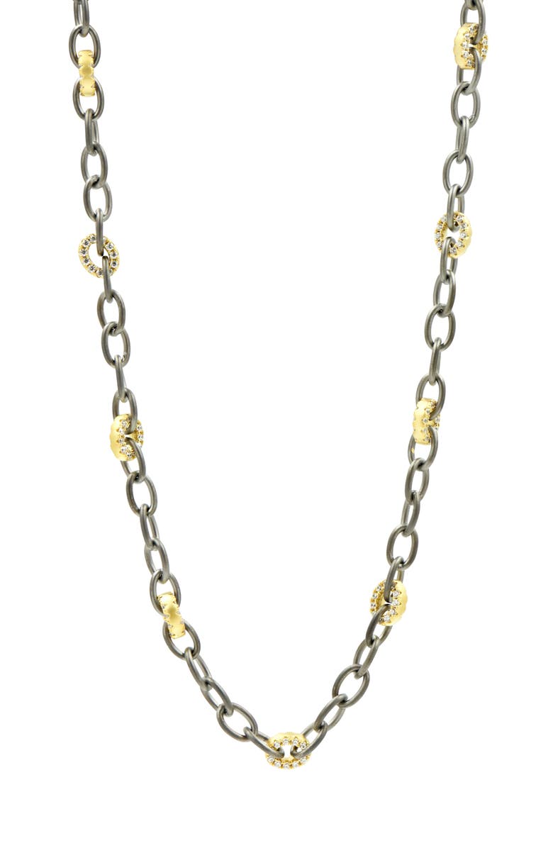 FREIDA ROTHMAN Cubic Zirconia Pavé Link Chain Necklace, Alternate, color,