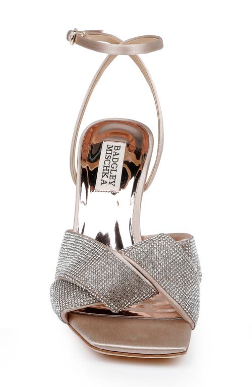 Badgley Mischka Collection Brinlee Ankle Strap Sandal In Blush Satin