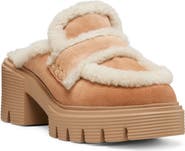 Stuart Weitzman Lennox Genuine Shearling Trim Platform Loafer