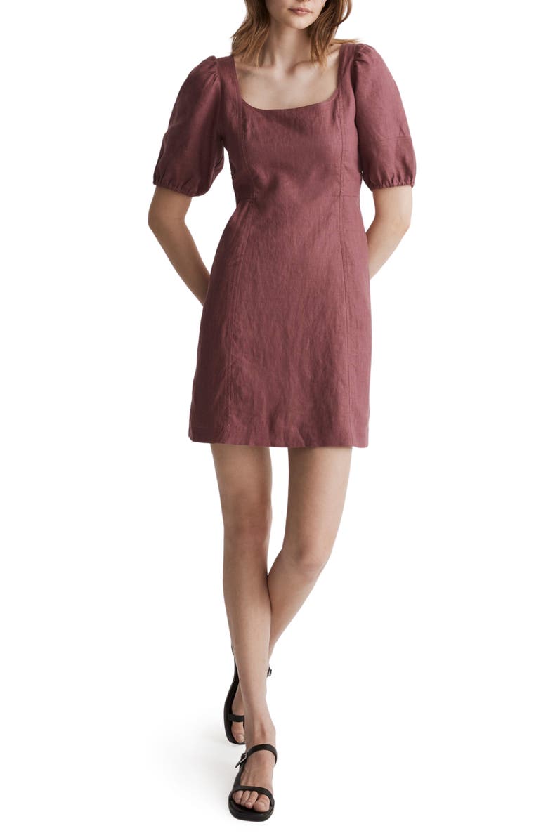 Madewell Maisie Linen Dress, Main, color, 