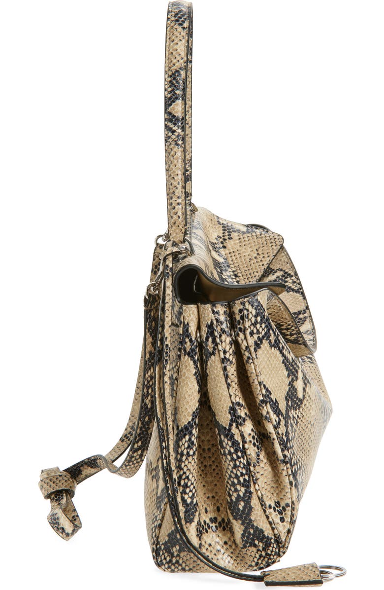 Balenciaga Medium Rodeo Python Print Leather Top Handle Bag, Alternate, color, Natural