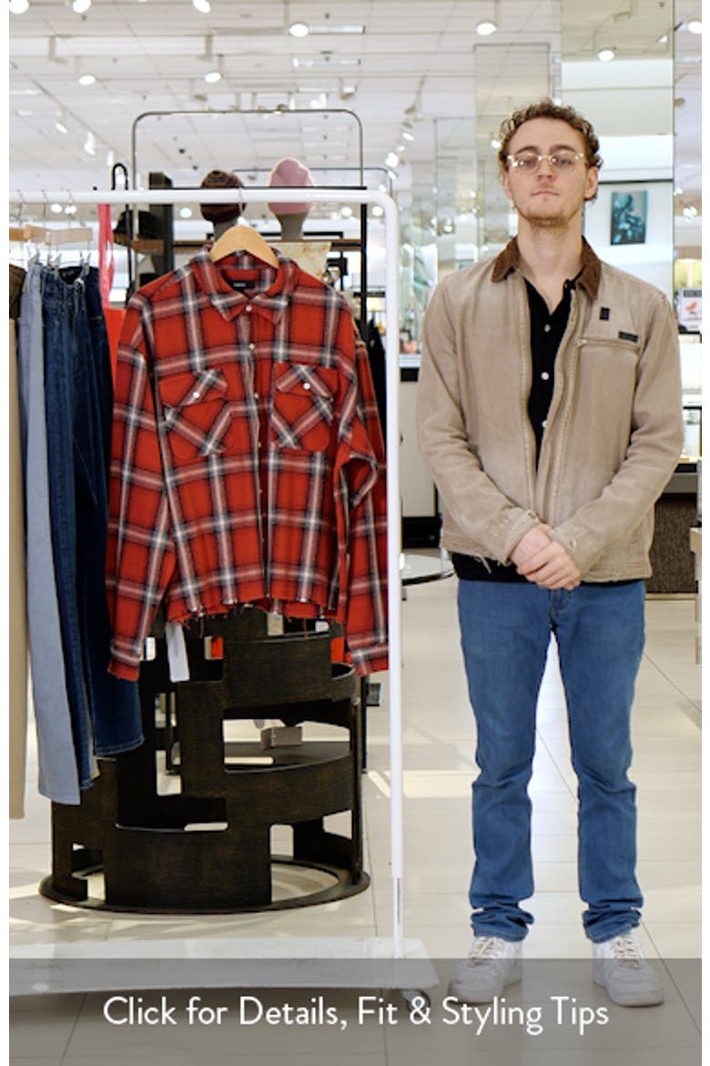 Cropped Raw Edge Flannel Shirt video
