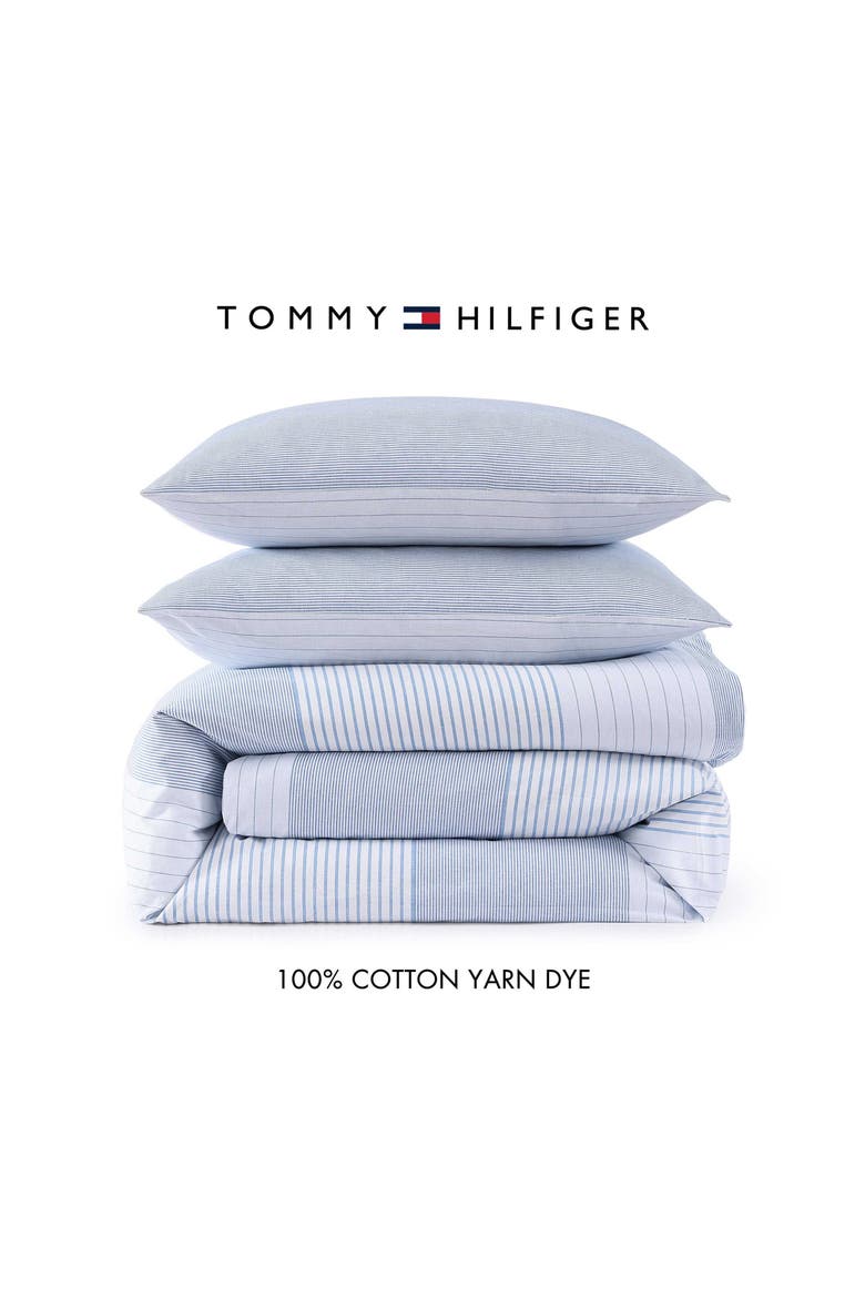 Modern Stripe Comforter & Shams Set, Alternate, color, BLUE
