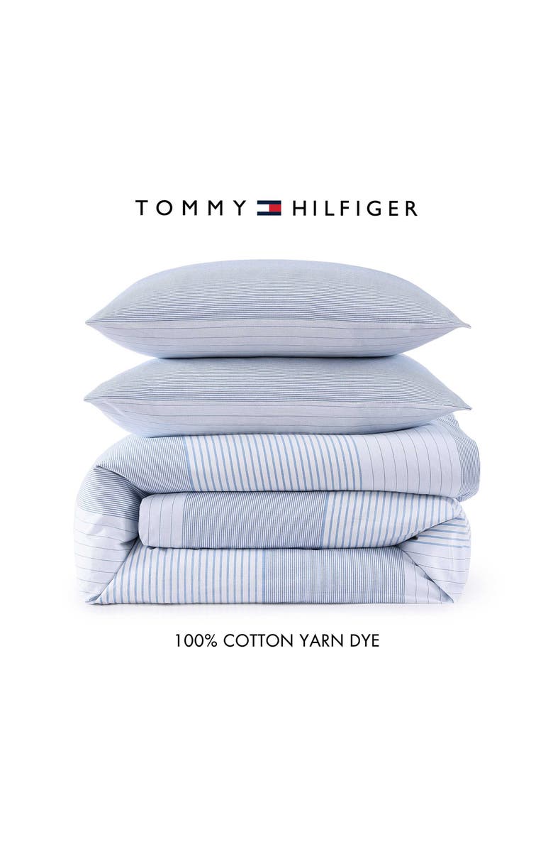 Tommy Hilfiger Modern Stripe Comforter & Shams Set, Alternate, color, Blue