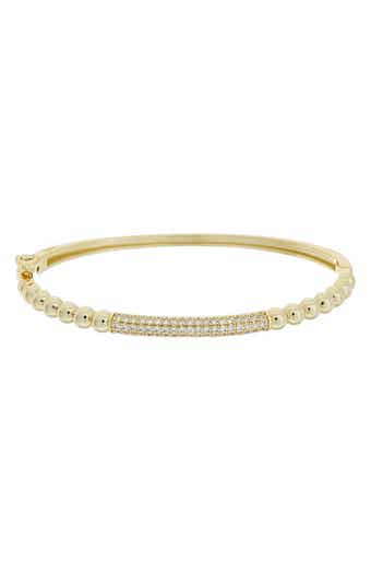Cubic Zirconia Beaded Bangle Bracelet