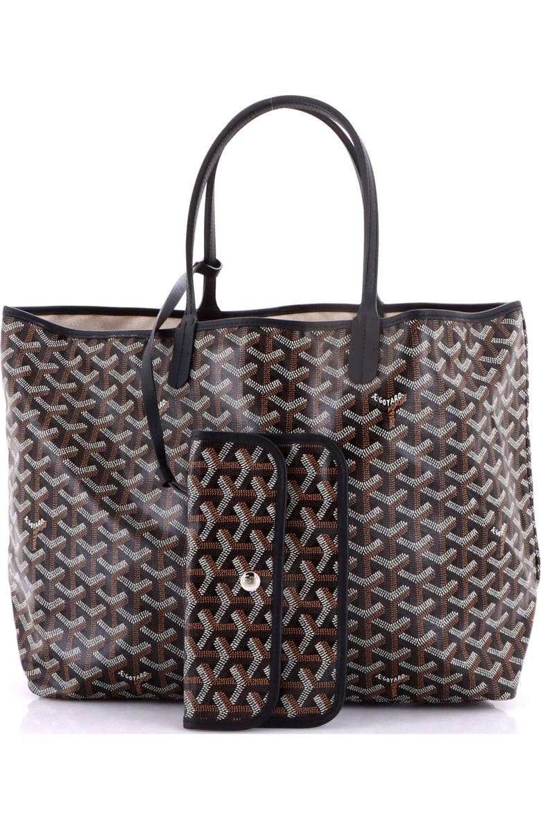 Pre-Owned Goyard Saint Louis Tote Coated Canvas PM, Alternate, color, Black