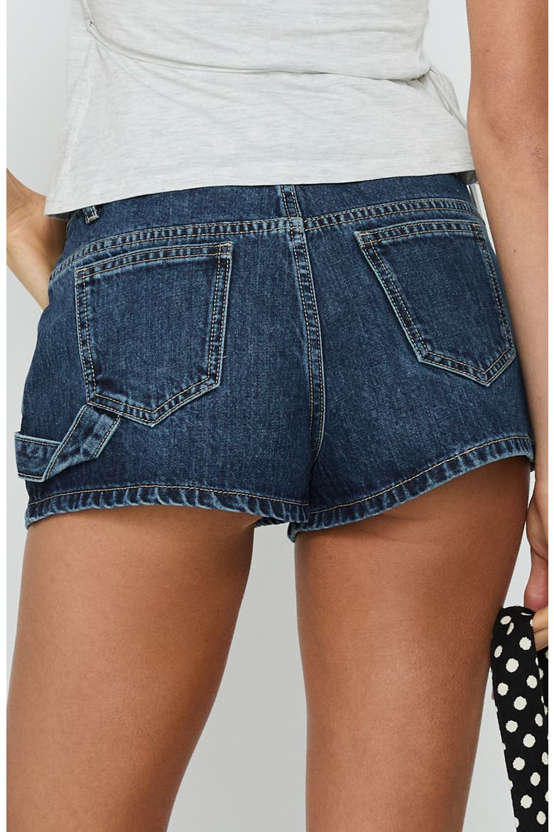 Kirkes Cargo Micro Denim Shorts, Alternate, color, MID BLUE WASH
