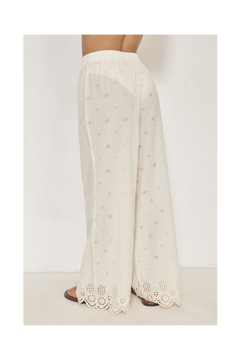 Giselle Guipure Lace Pant, Alternate, color, Cream