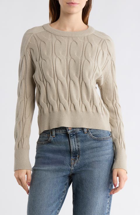 Cable Stitch Crewneck Sweater