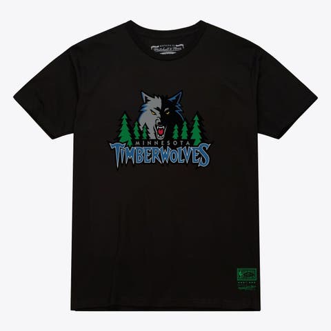 Unisex Mitchell & Ness  Black Minnesota Timberwolves Hardwood Classics Arch T-Shirt