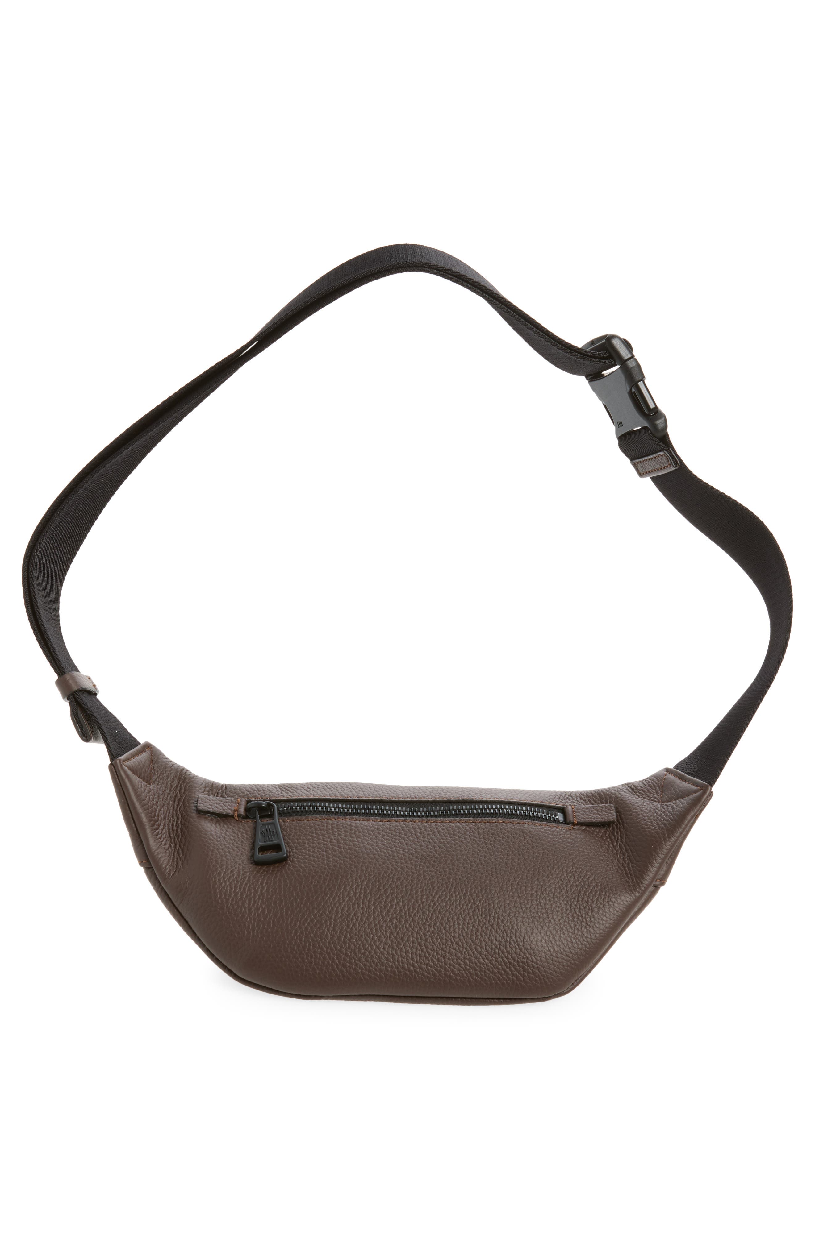 Small Durance Leather Belt Bag, Alternate, color, MARRON