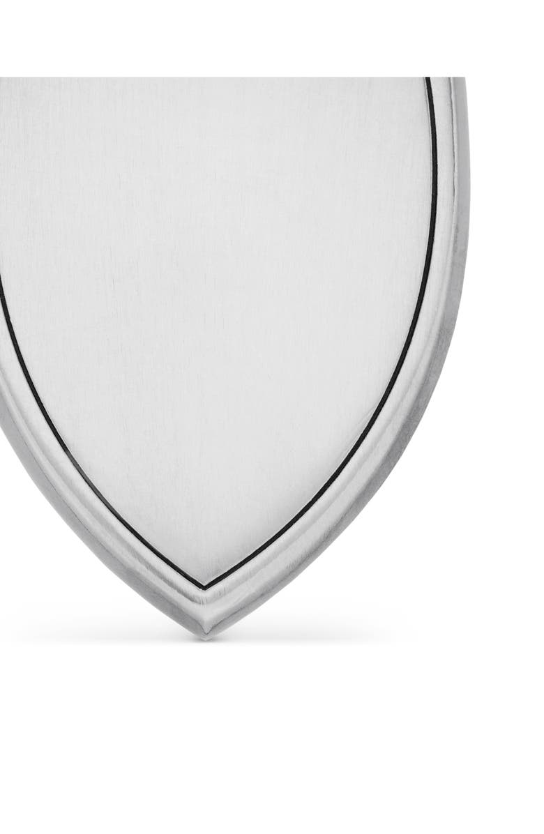 David Yurman Men's Shield Amulet with Diamonds, Alternate, color, Sterling Silver/ Black Onyx