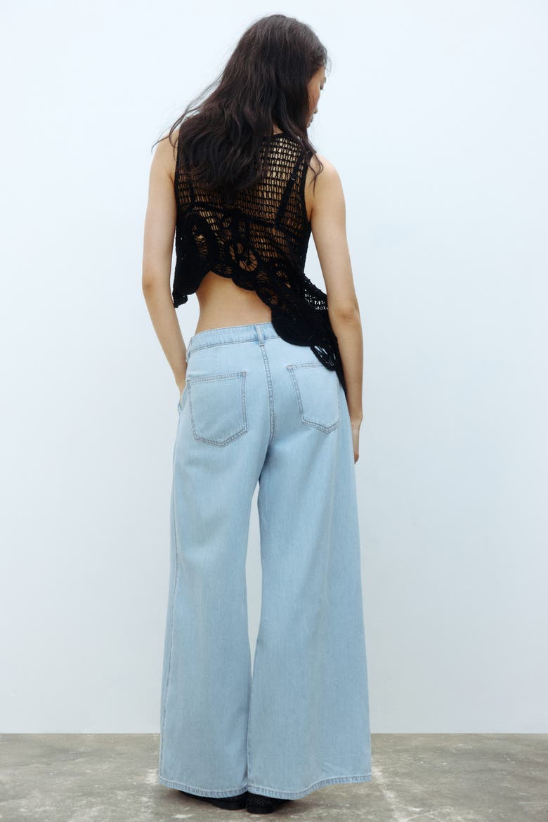 Wide Regular Waist Jeans, Alternate, color, Pale denim blue
