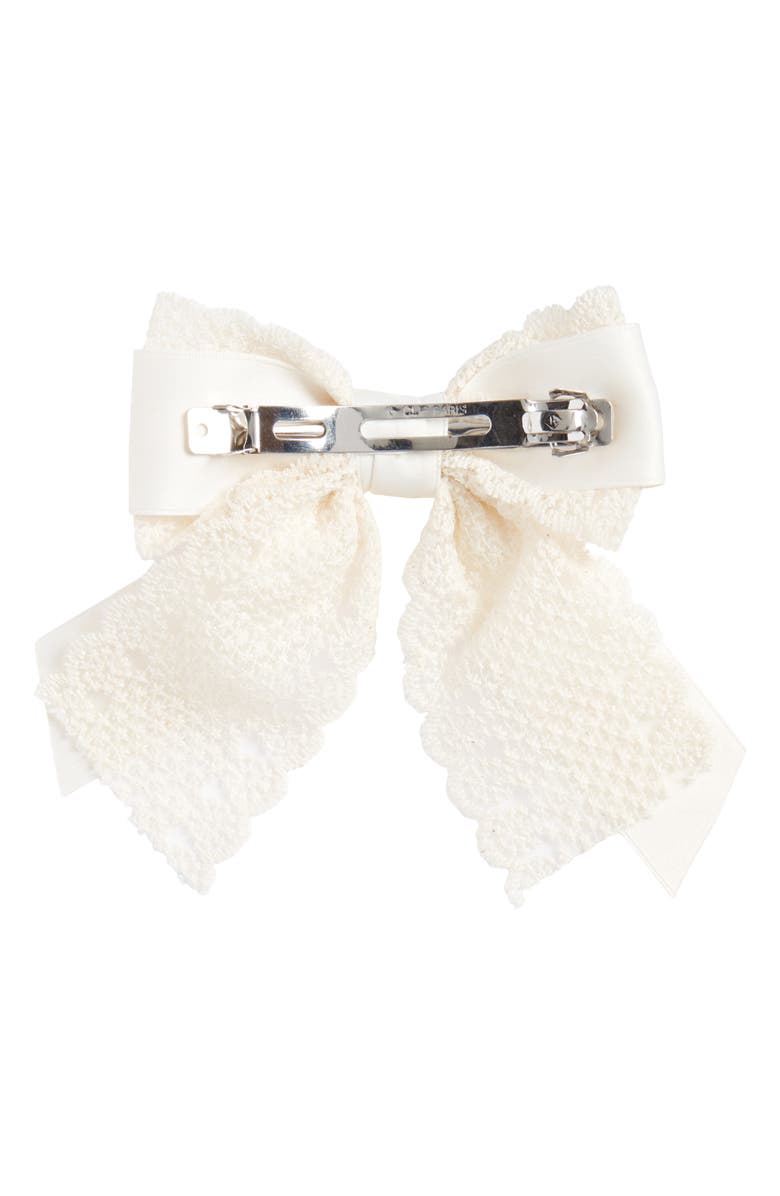 BP. Lace Detail Bow Barrette, Alternate, color, Ivory