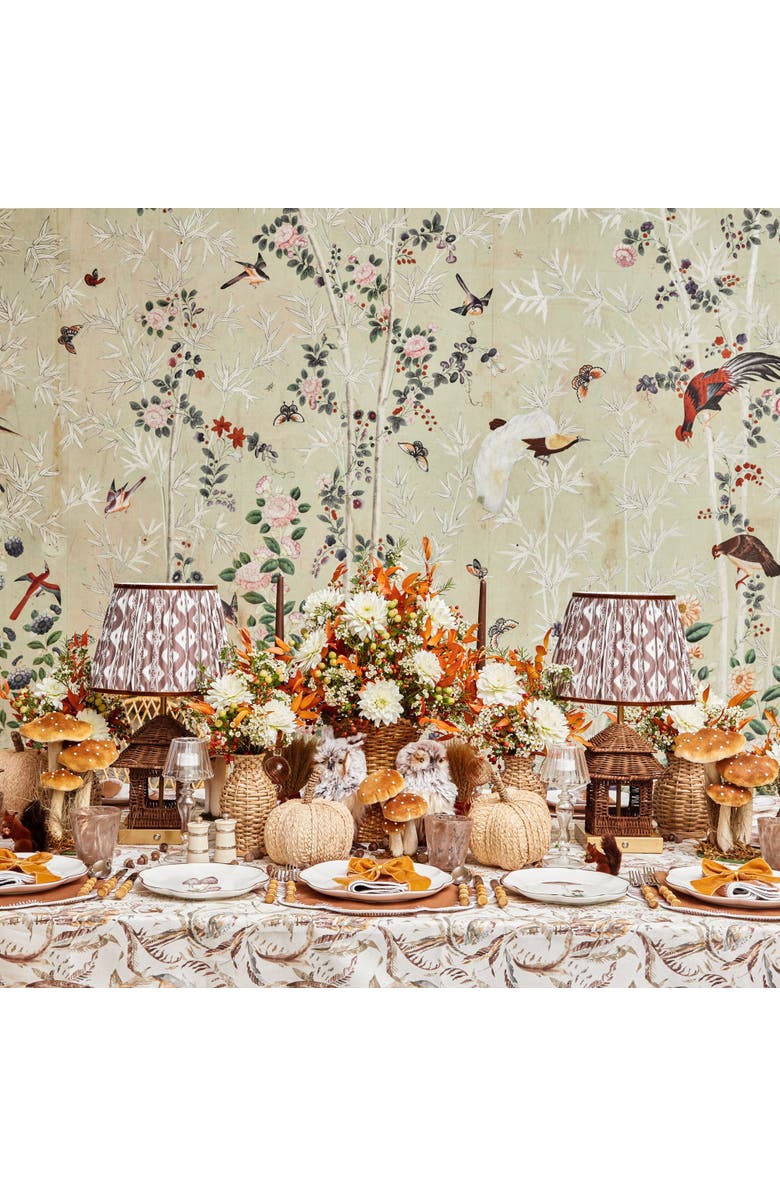 Mrs. Alice Chocolate Brown Ikat Lampshade, Alternate, color, Brown