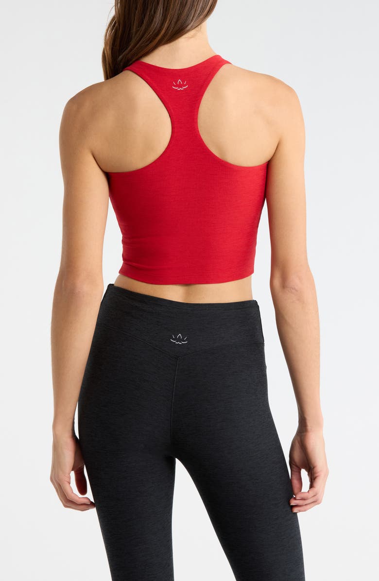 Beyond Yoga Spacedye Racerback Crop Top, Alternate, color, Holly Red Heather
