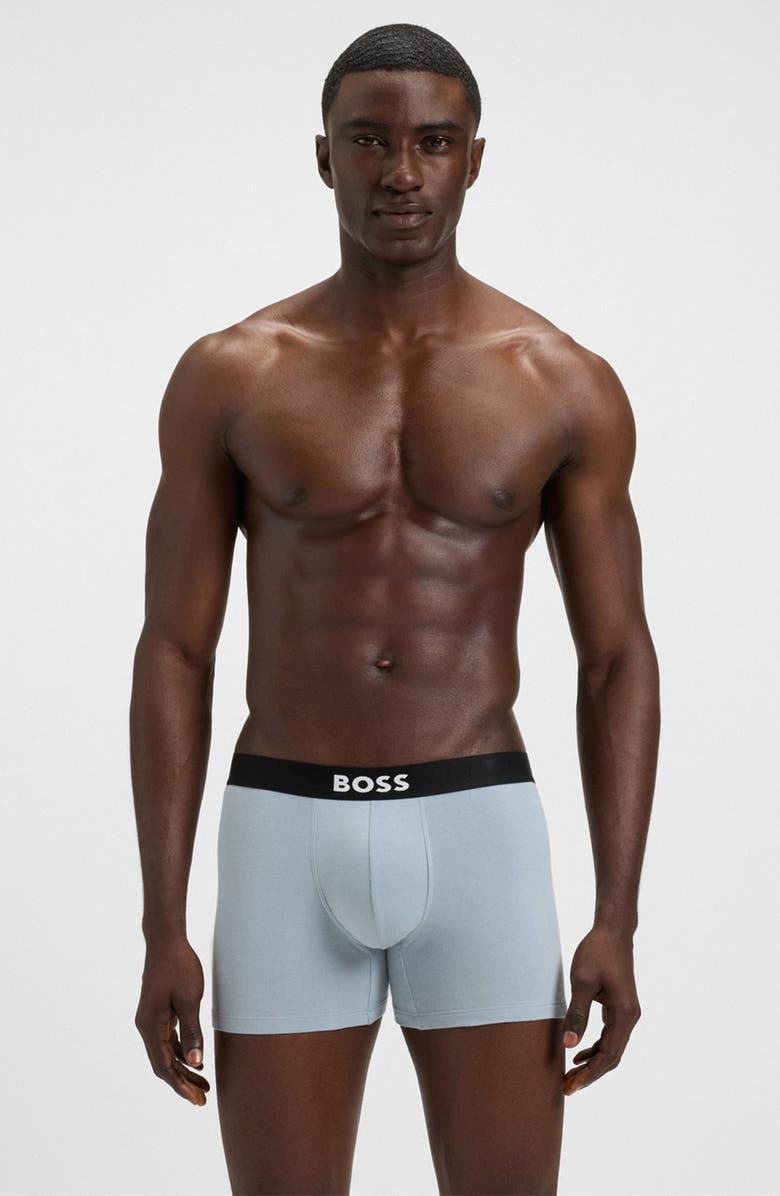 BOSS Assorted 3-Pack Power Stretch Cotton Boxer Briefs, Alternate, color, 