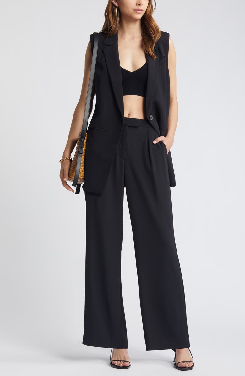 Open Edit Pleated Wide Leg Pants, Alternate, color, 