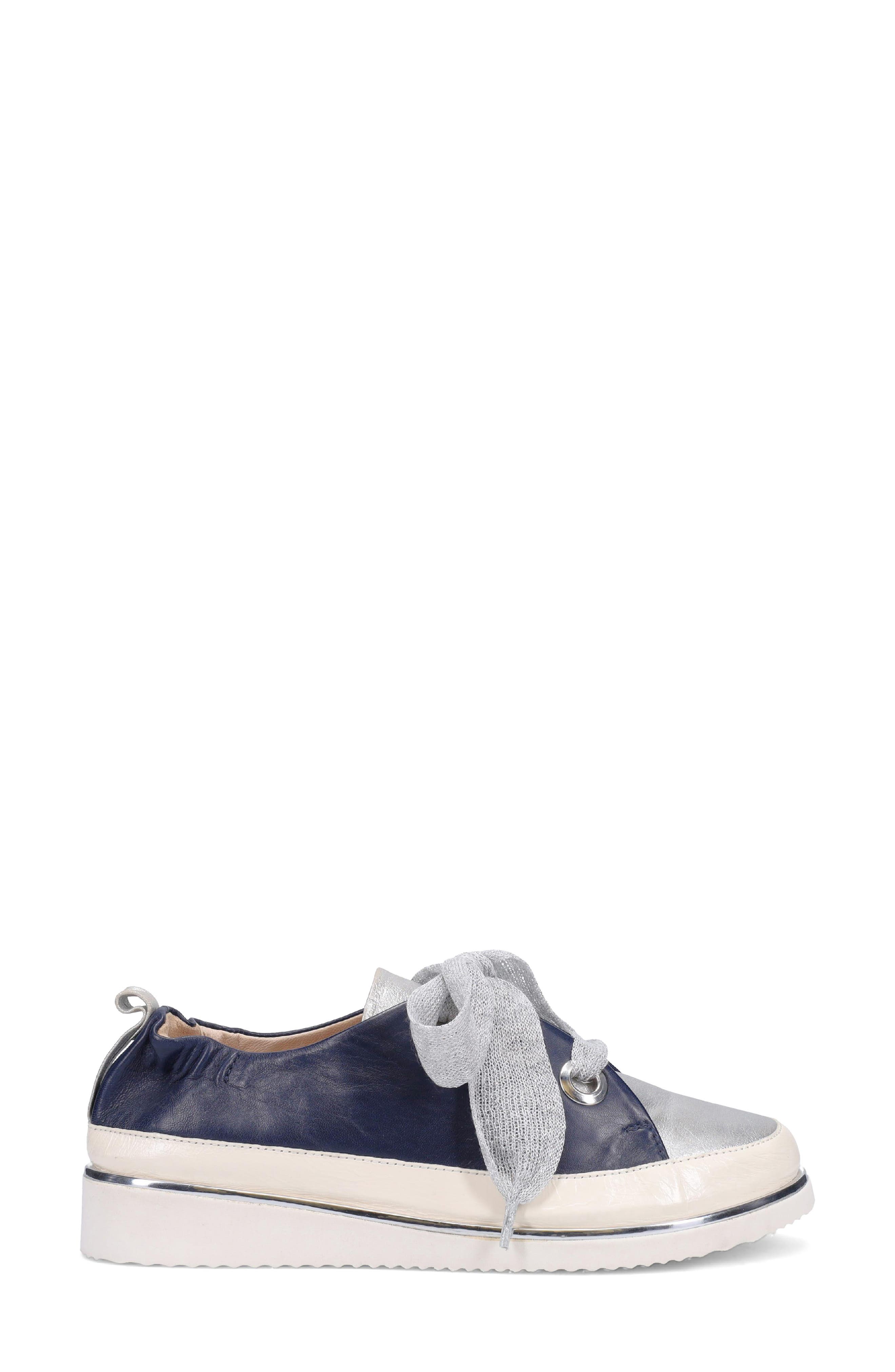 Novena Sneaker, Alternate, color, NAVY/ SILVER