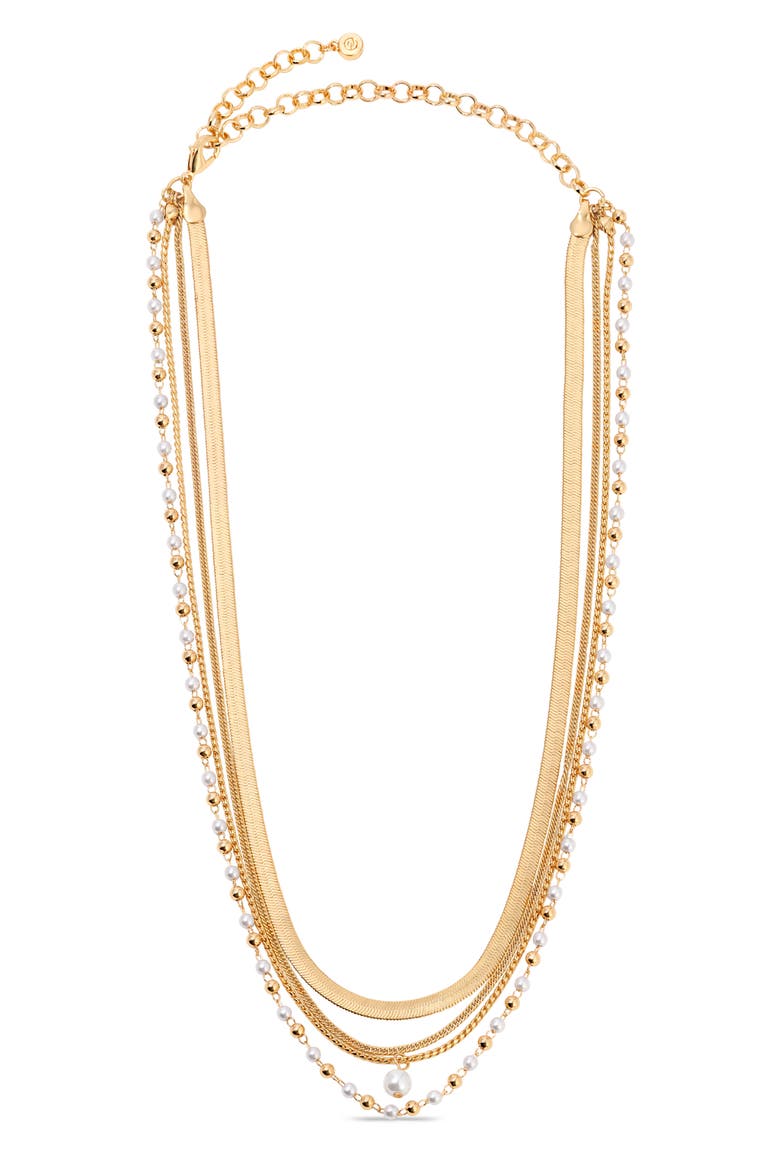 All the Chains Layered Necklace, Main, color, GOLD