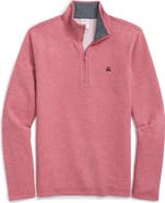 Brooks Brothers Heathered Piqué Half Zip Pullover