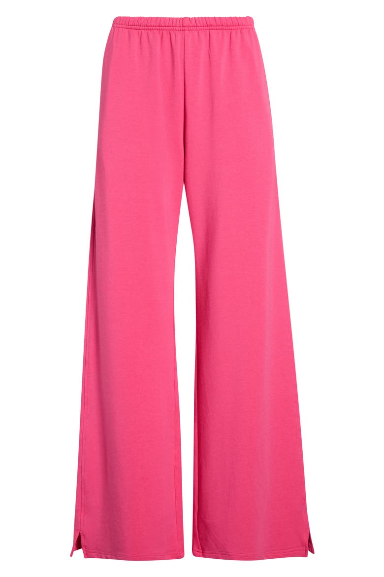 Weekend Wide Leg Sweatpants, Alternate, color, PINK CARMINE