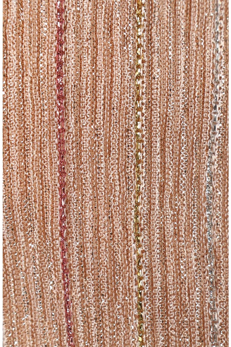 Farley Strapless Metallic Maxi Dress, Alternate, color, ROSE GOLD STRIPE