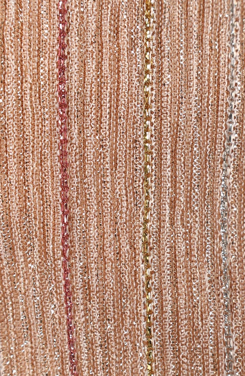 Petal & Pup Farley Strapless Metallic Maxi Dress, Alternate, color, Rose Gold Stripe