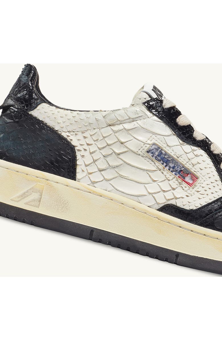 AUTRY Super Vintage Low Sneaker, Alternate, color, Python/ Calf Black/ White