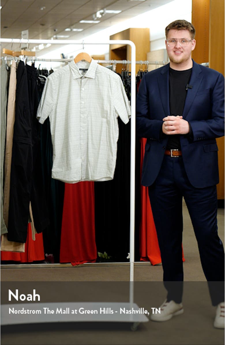 Bass Stripe Short Sleeve Button-Up Shirt, sales video thumbnail