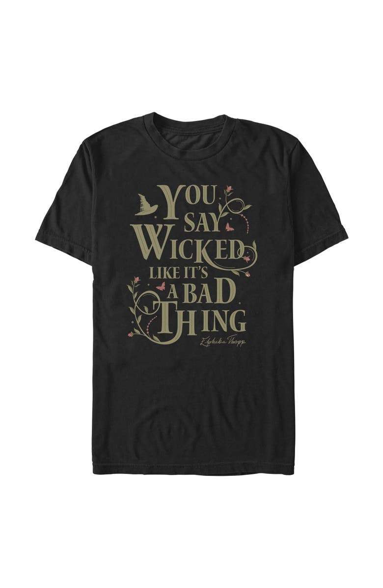 Wicked: For Good Men's Wicked For Good You Say It Like It's a Bad Thing  Graphic T-Shirt, Main, color, Black