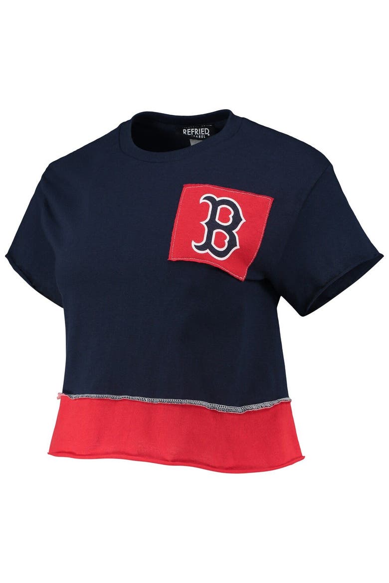 Women's Refried Apparel Navy Boston Red Sox Cropped T-Shirt, Alternate, color, Navy