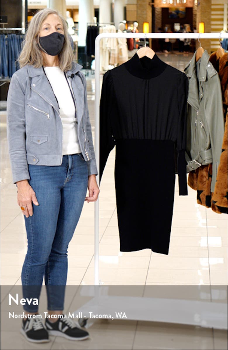 Krista Turtleneck Ballon Sleeve Knit Dress, sales video thumbnail
