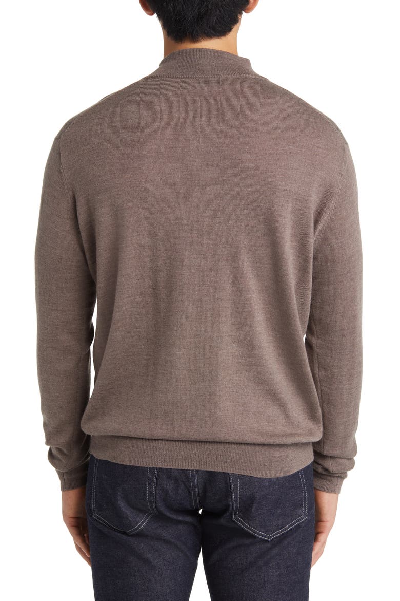 Autumn Crest Wool Blend Quarter Zip Pullover, Alternate, color, BIRCH