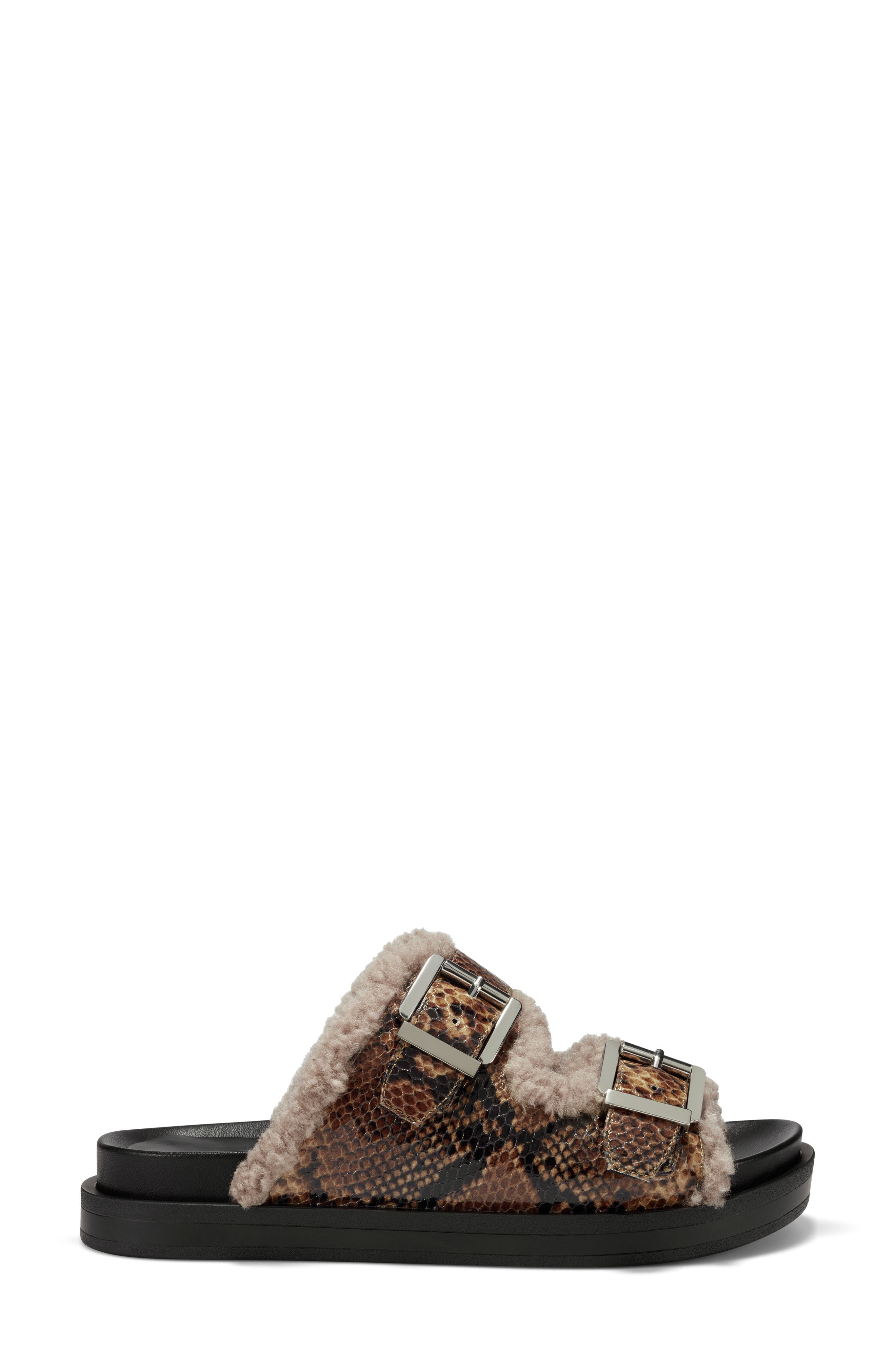 Aerosoles Olivia Faux Shearling Sandal, Alternate, color, 