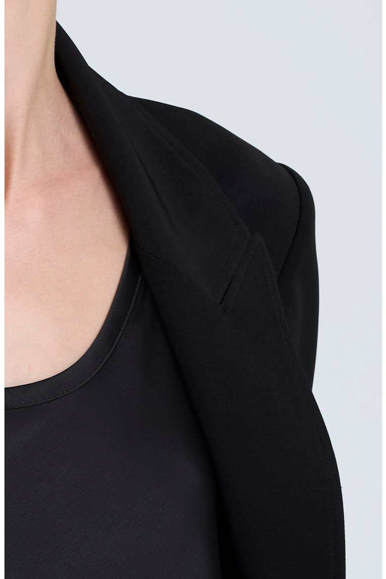 Luxe Twill Double Breasted Blazer, Alternate, color, BLACK