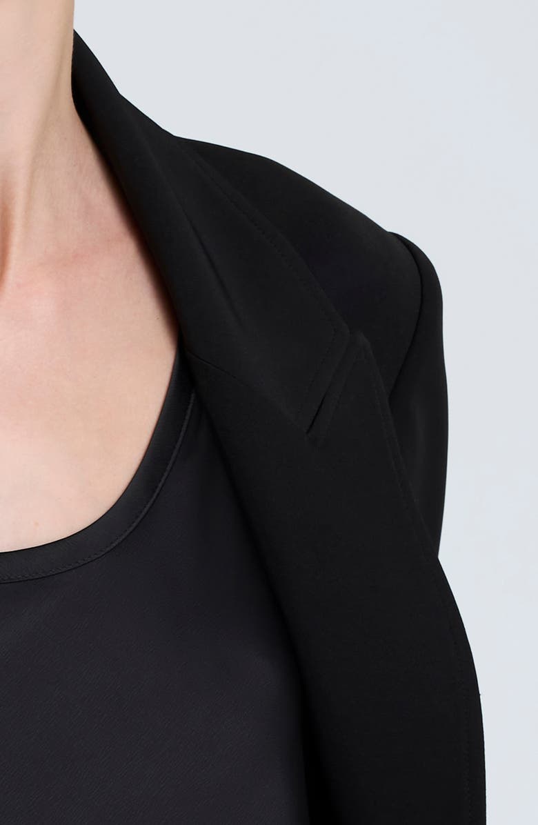 Kenneth Cole Luxe Twill Double Breasted Blazer, Alternate, color, Black