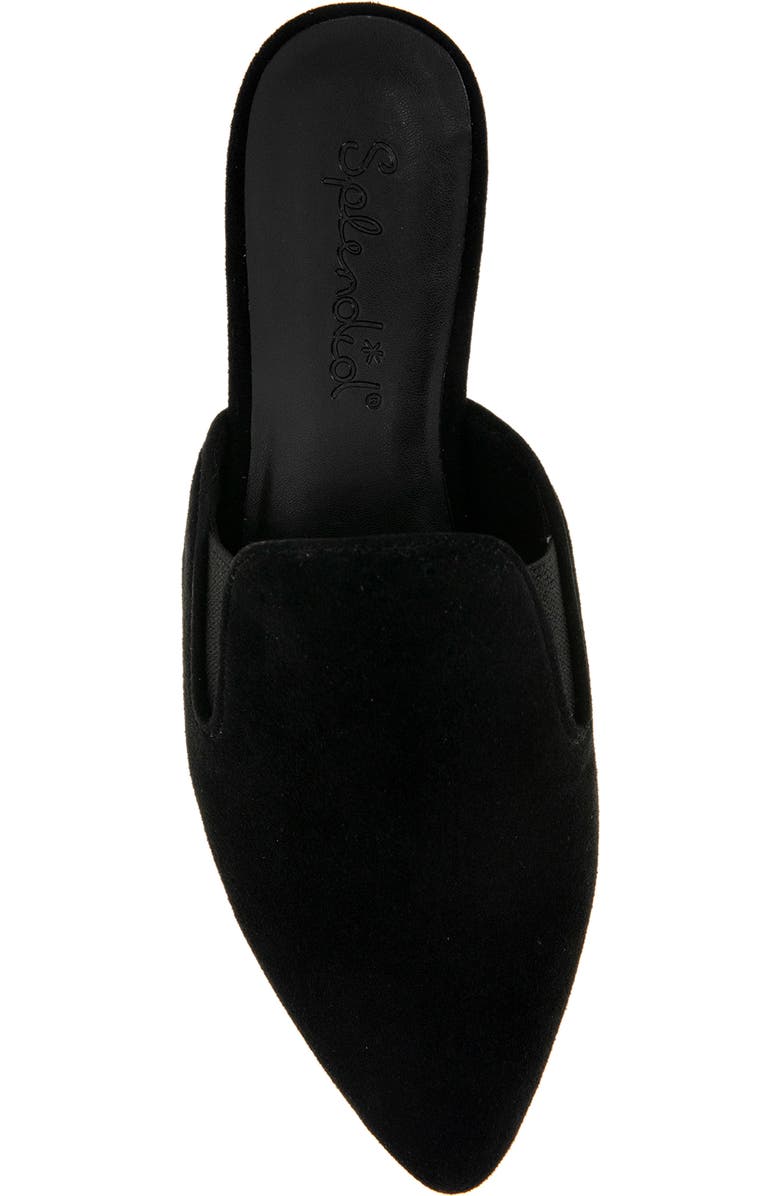 Splendid Liza Pointed Toe Mule, Alternate, color, Black Suede