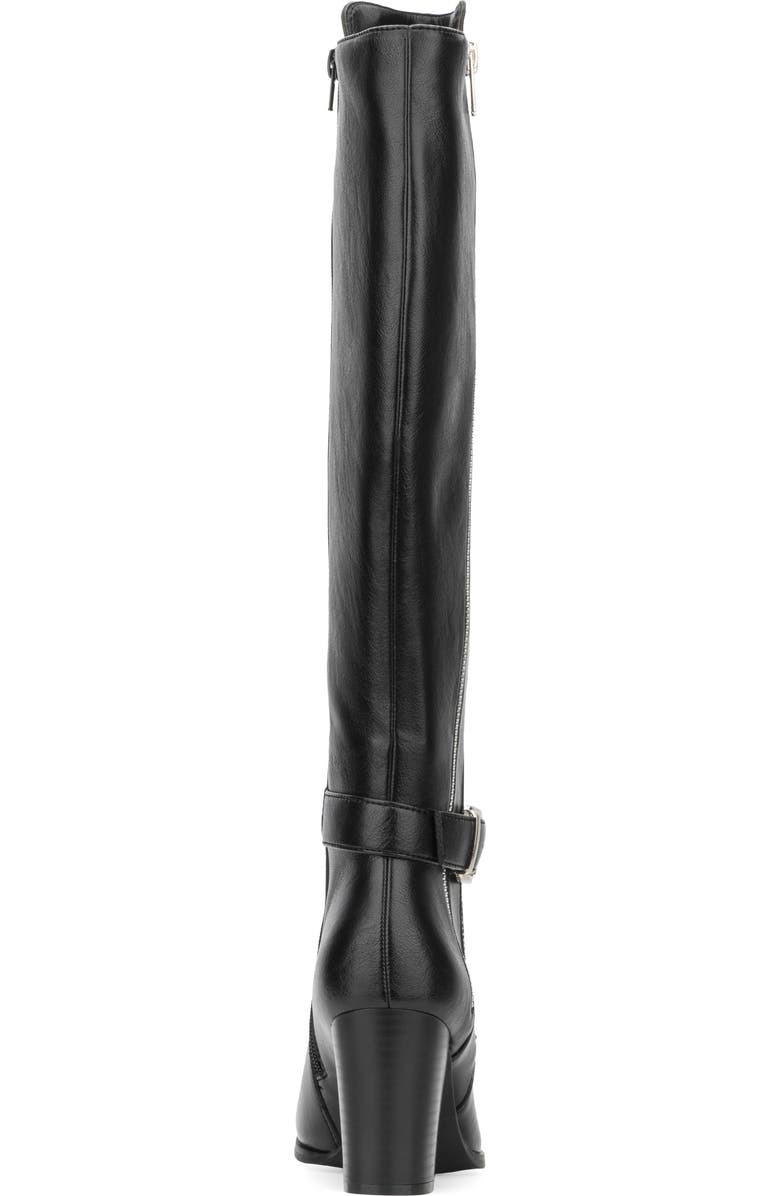 NEW YORK AND COMPANY Andrina Faux Leather Zip Tall Boot, Alternate, color, Black