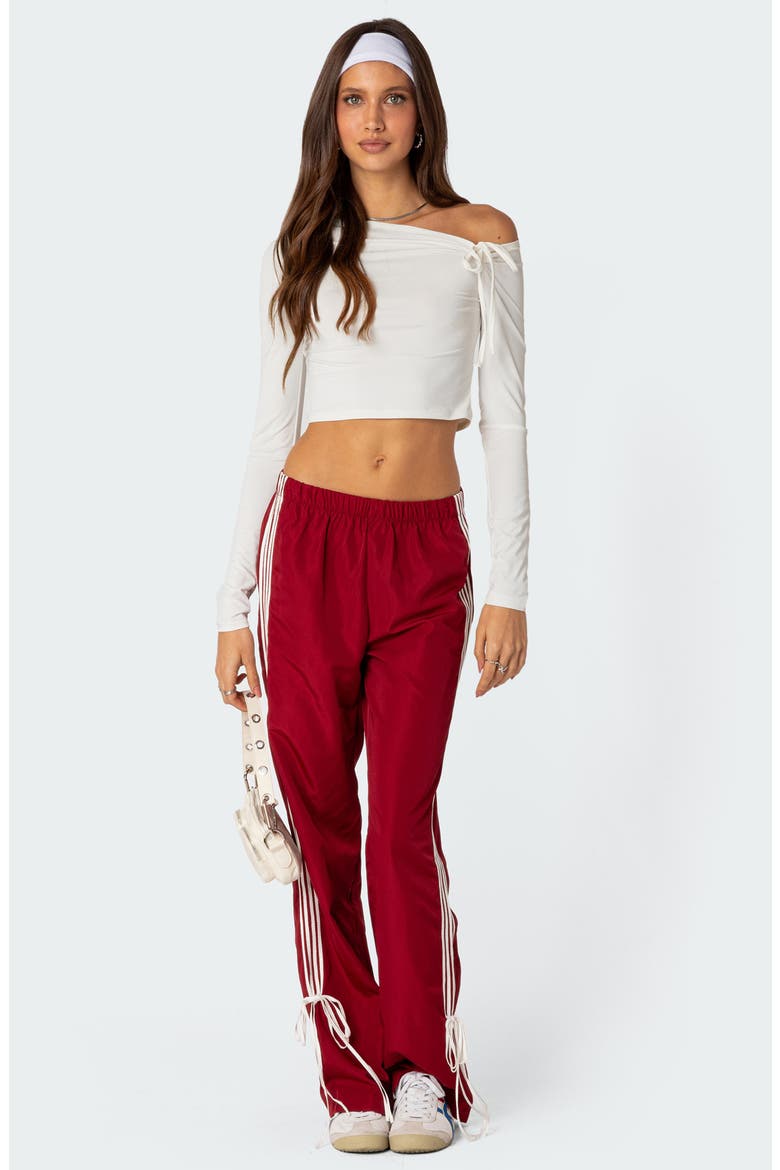 Winona One-Shoulder Crop Top, Alternate, color, WHITE