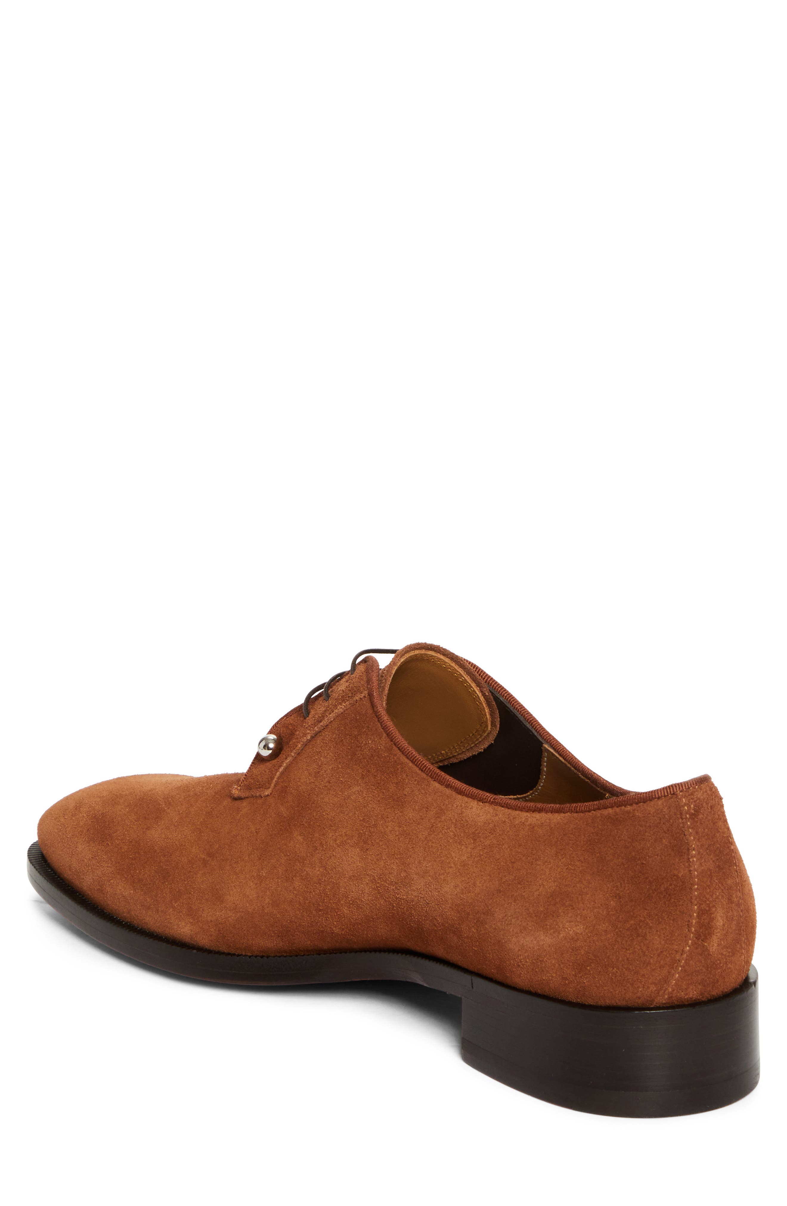 Christian Louboutin Chambeliss Suede Derby, Alternate, color, Cuir