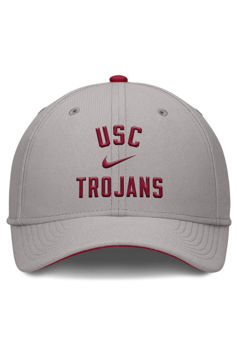 Men's Nike Gray USC Trojans Rise Prep Performance Flex Hat, Alternate, color, Gray