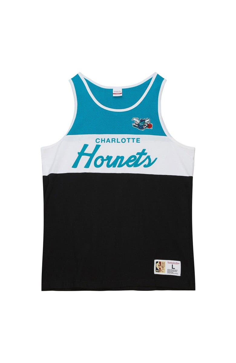 Mitchell & Ness Men's Mitchell & Ness Black Charlotte Hornets Special Script Tank Top, Alternate, color, 