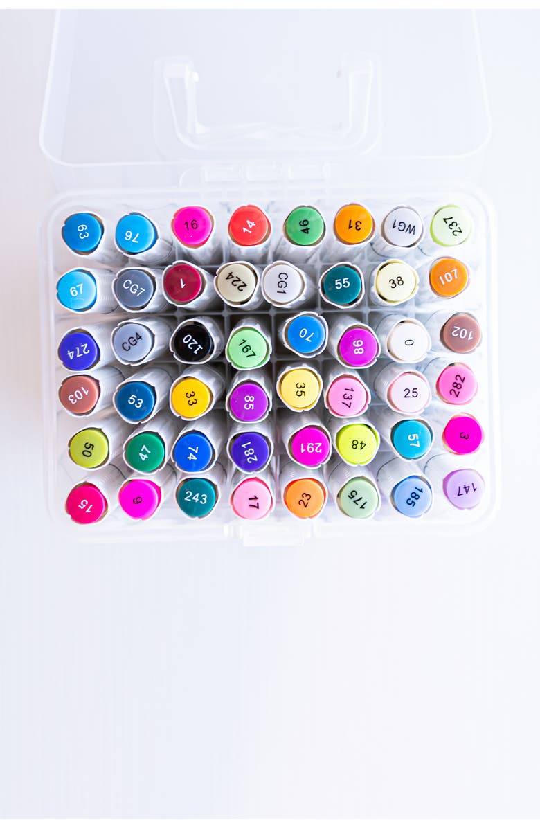 A Brighter Year 48-Piece Dual Tip Alcohol Markers Set, Alternate, color,