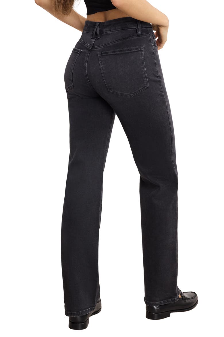 Soft-Tech Good True High Waist Straight Leg Jeans, Alternate, color, BLACK343