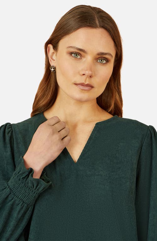 Yumi Long Sleeve V-neck Mini Dress In Multi