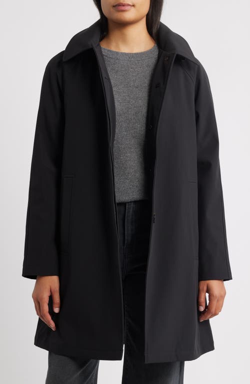 London Fog Heritage Bonded Trench Raincoat With Removable Hood In Black