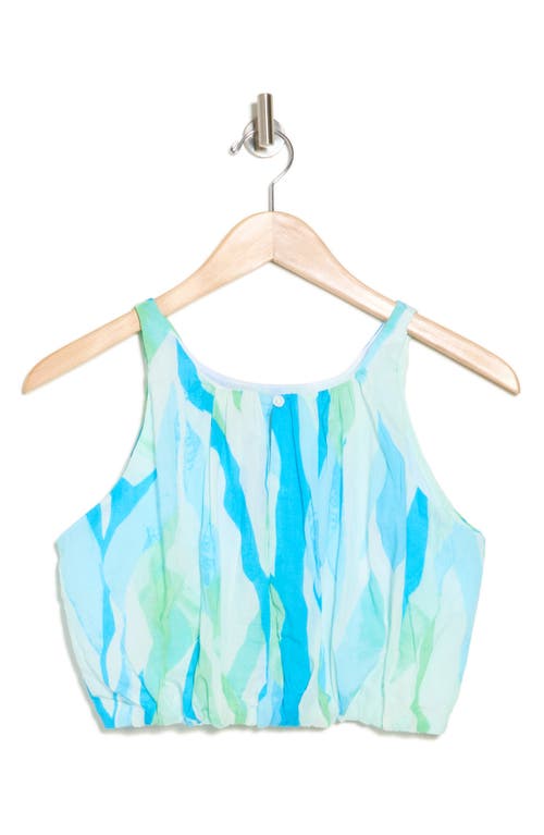 ELAN ELAN COTTON ELASTIC BOTTOM HALTER COVER-UP TOP 