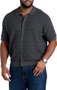 Synrgy by DXL Big & Tall Short-Sleeve Polo Cardigan Sweater