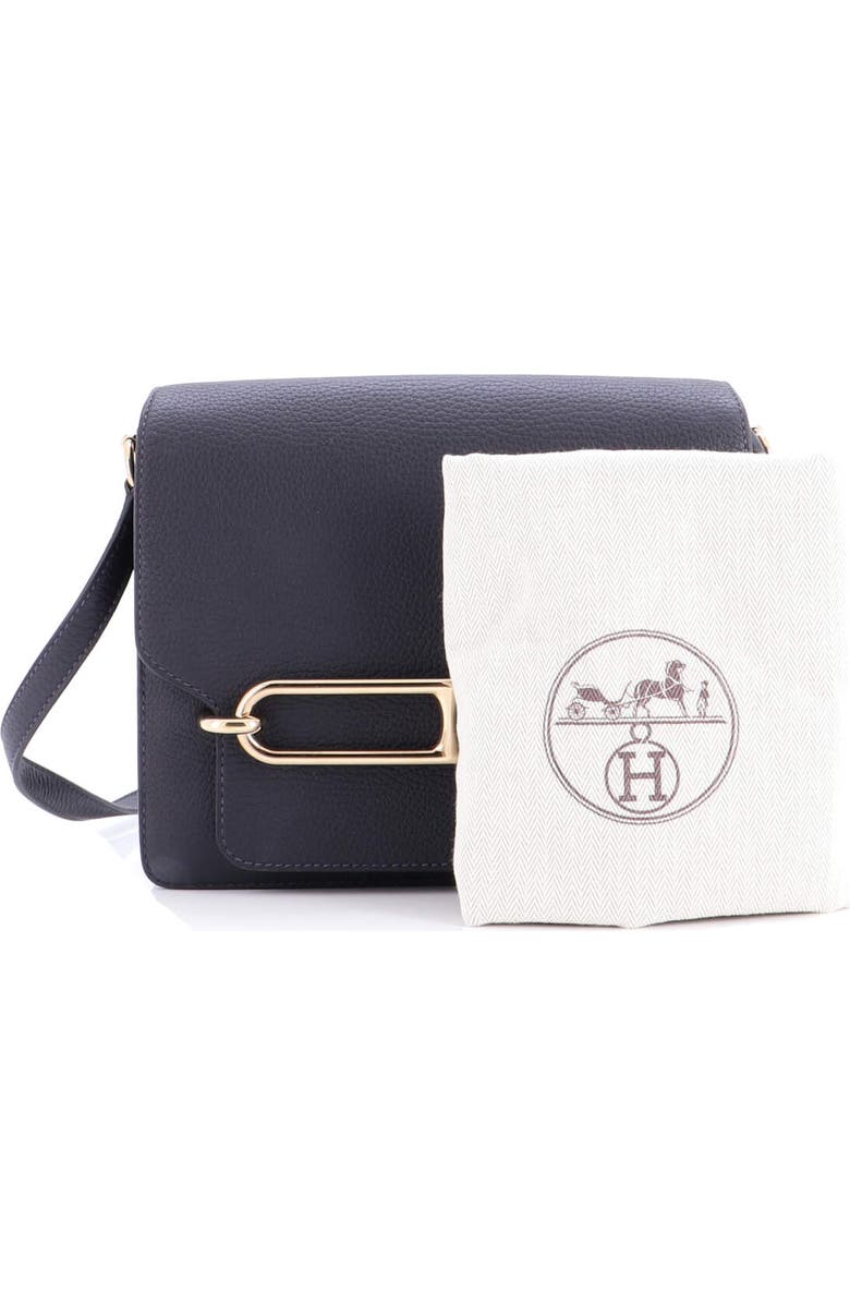 Pre-Owned Hermes Roulis Bag Clemence 23, Alternate, color, Bleu Nuit